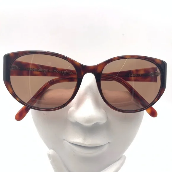 Liz Claiborne Shirley Tortoise Oval Sunglasses Frames - Picture 1 of 6